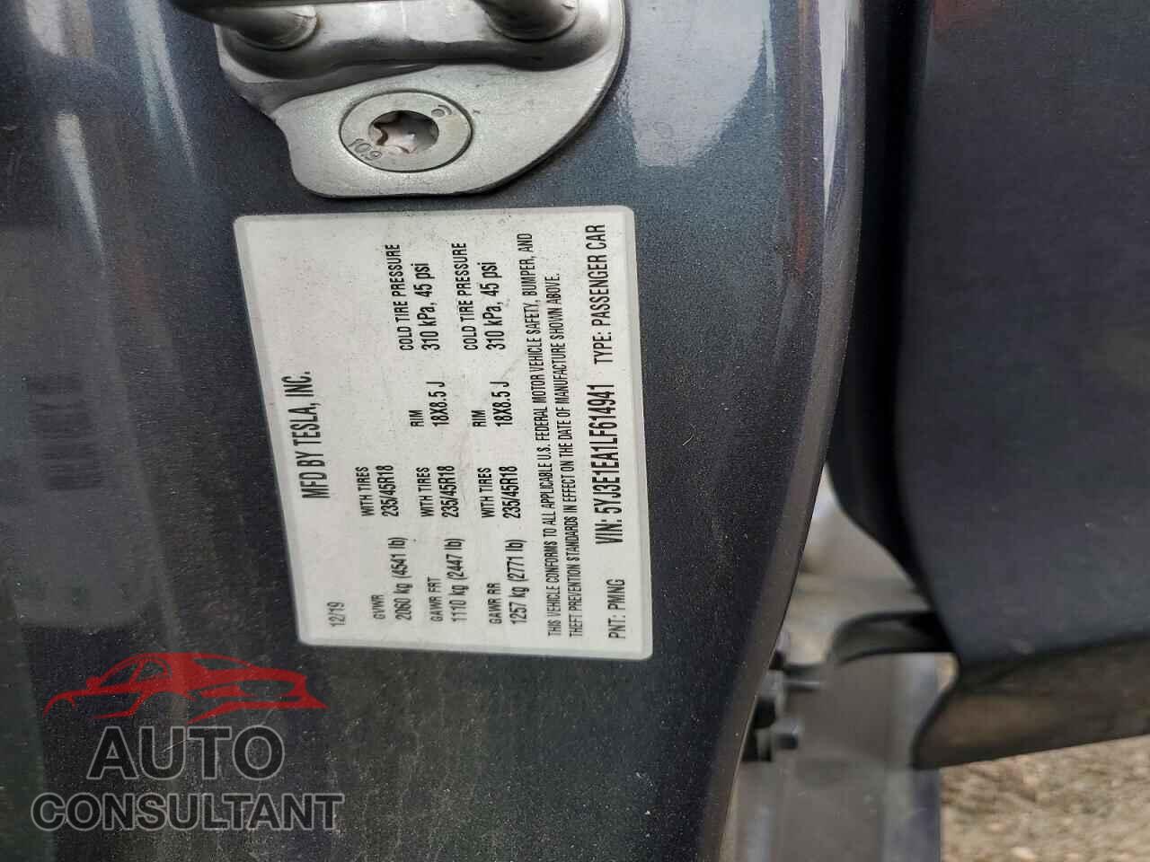 TESLA MODEL 3 2020 - 5YJ3E1EA1LF614941