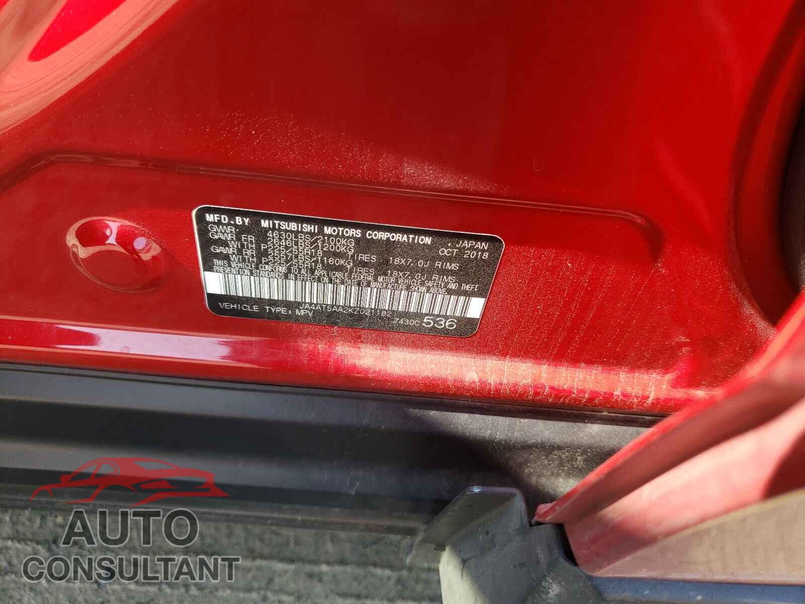 MITSUBISHI ECLIPSE 2019 - JA4AT5AA2KZ021182