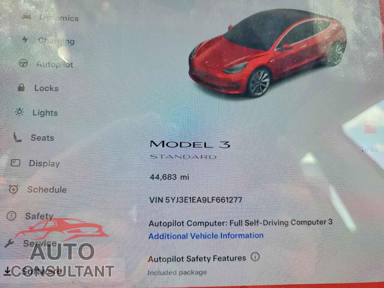 TESLA MODEL 3 2020 - 5YJ3E1EA9LF661277