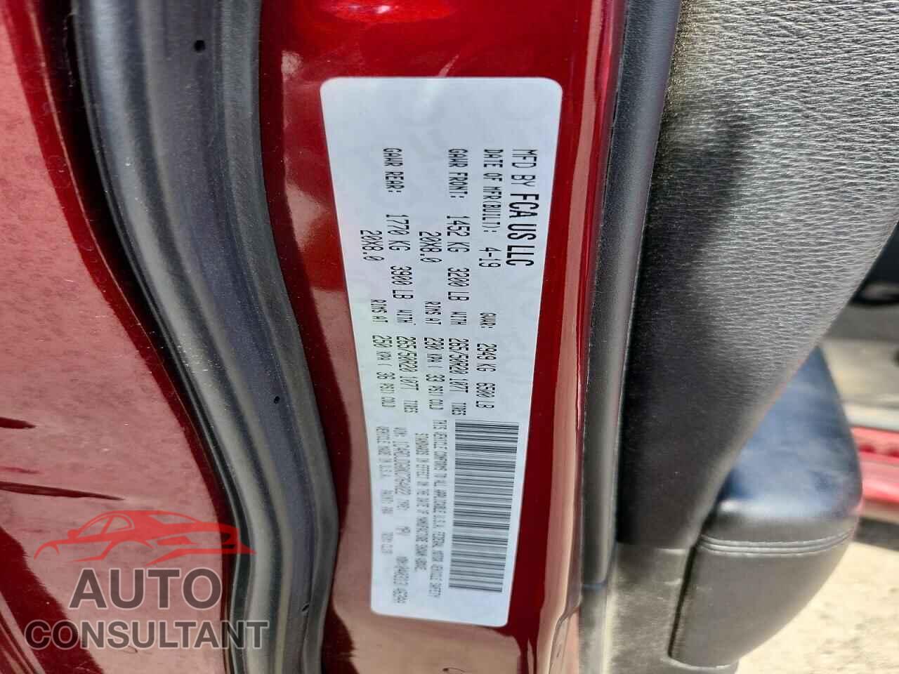 DODGE DURANGO 2019 - 1C4RDJDG0KC764022