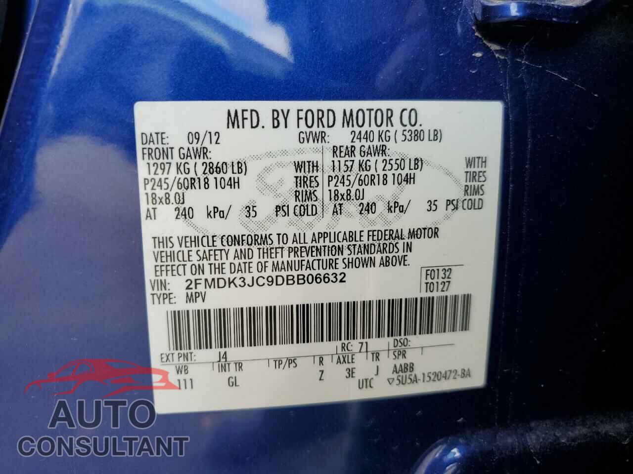 FORD EDGE 2013 - 2FMDK3JC9DBB06632