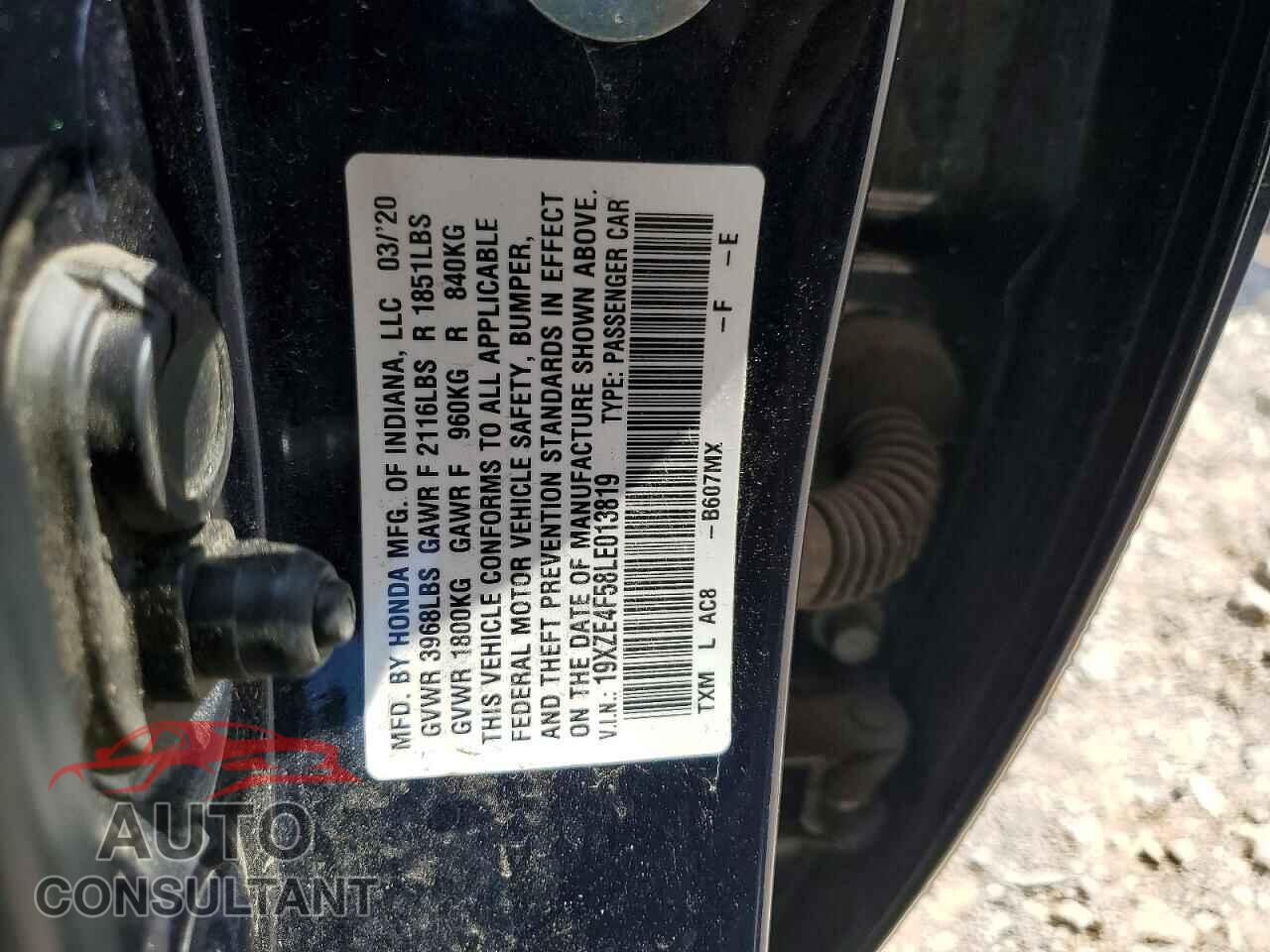 HONDA INSIGHT 2020 - 19XZE4F58LE013819