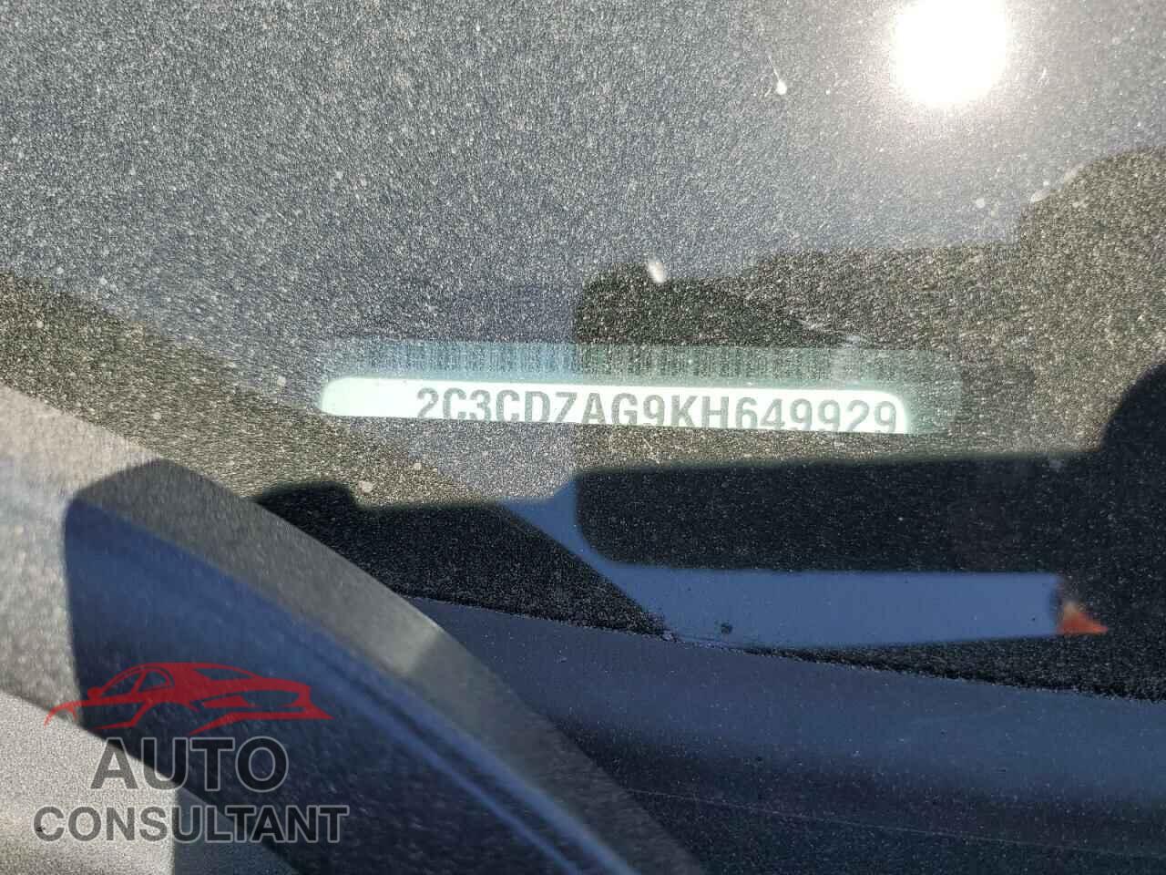 DODGE CHALLENGER 2019 - 2C3CDZAG9KH649929