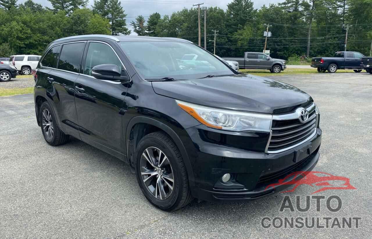 TOYOTA HIGHLANDER 2016 - 5TDJKRFH2GS231974