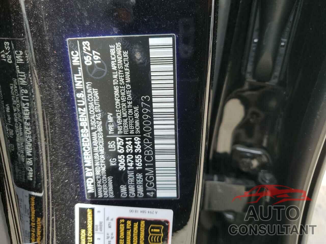 MERCEDES-BENZ EQE SUV 35 2023 - 4JGGM1CBXPA009973