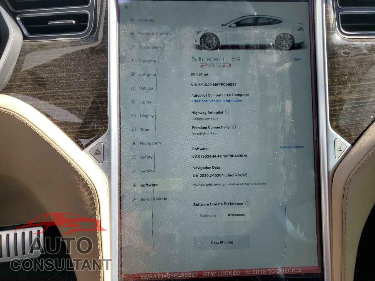 TESLA MODEL S 2015 - 5YJSA1H46FF096827