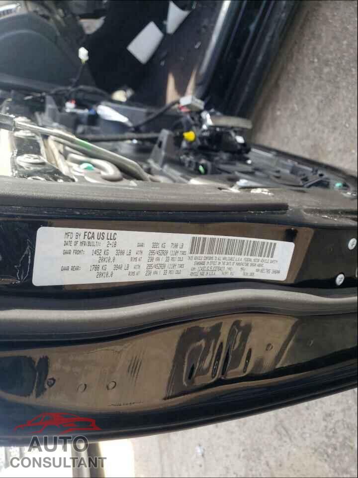 DODGE DURANGO 2018 - 1C4SDJGJ5JC276417