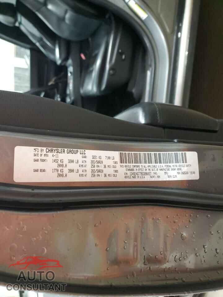 DODGE DURANGO 2011 - 1D4SE4GT7BC696037