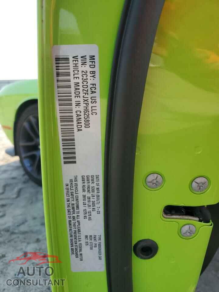 DODGE CHALLENGER 2023 - 2C3CDZFJXPH625800