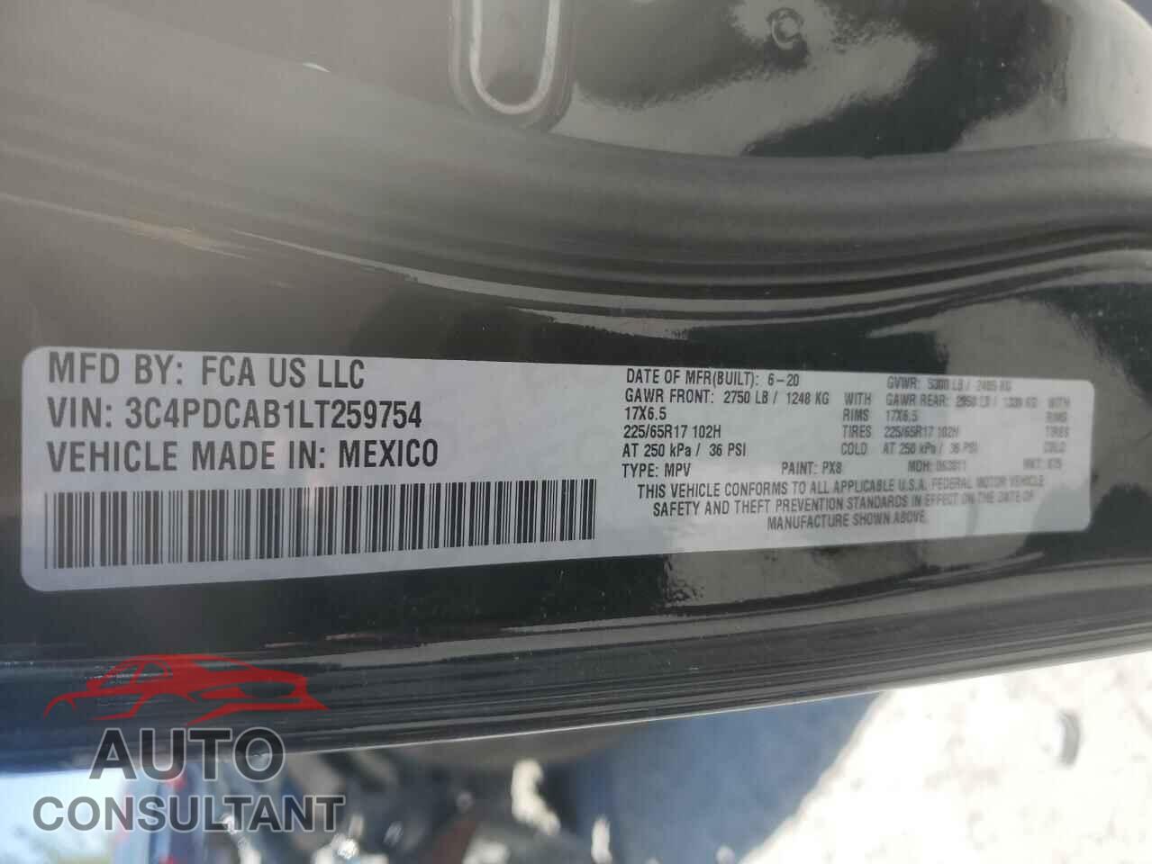 DODGE JOURNEY 2020 - 3C4PDCAB1LT259754