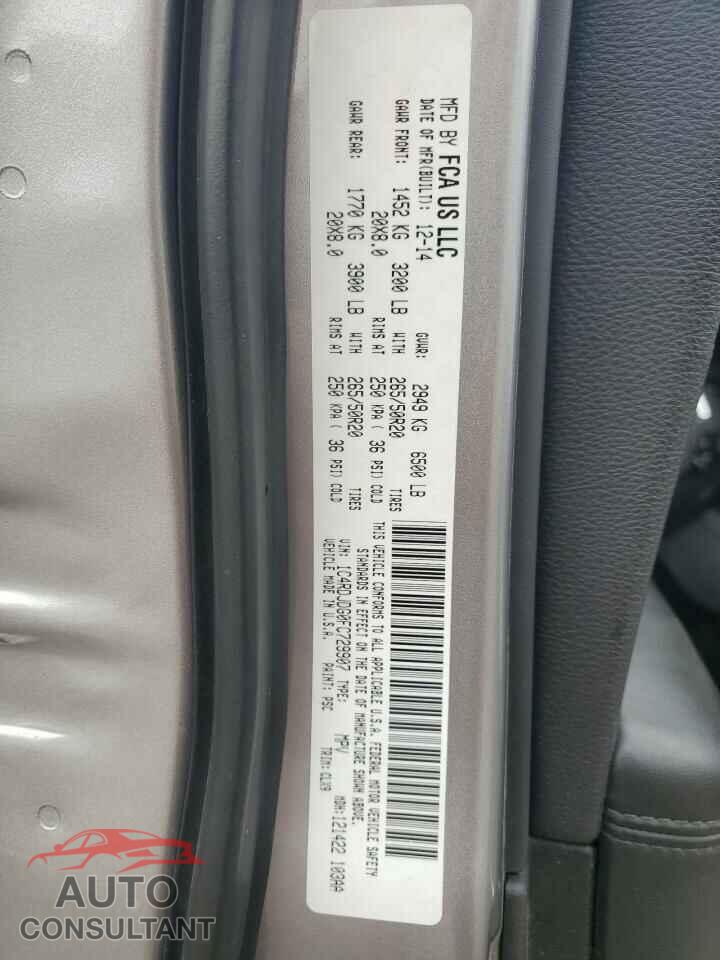DODGE DURANGO 2015 - 1C4RDJDG0FC729907