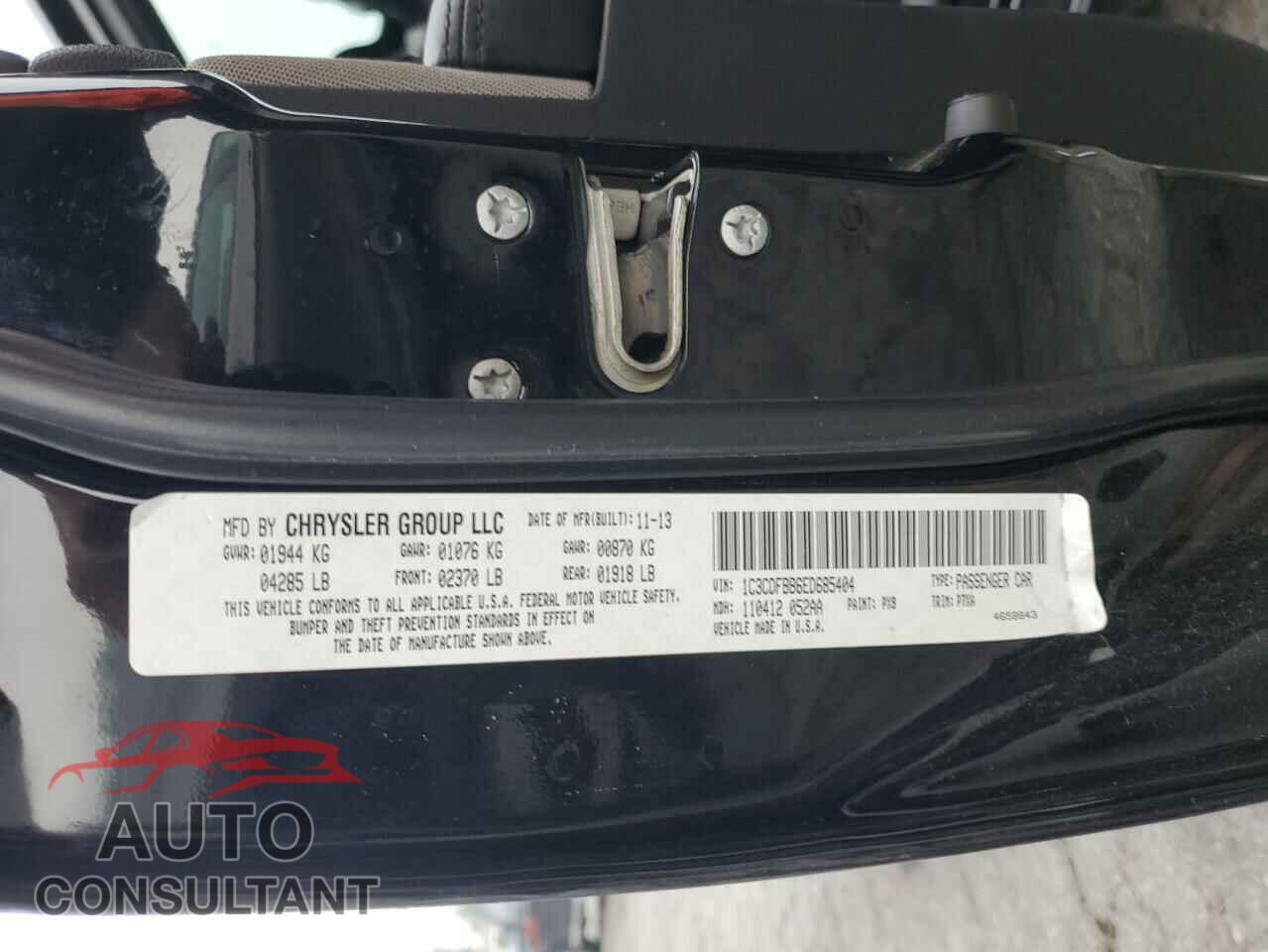 DODGE DART 2014 - 1C3CDFBB6ED685404