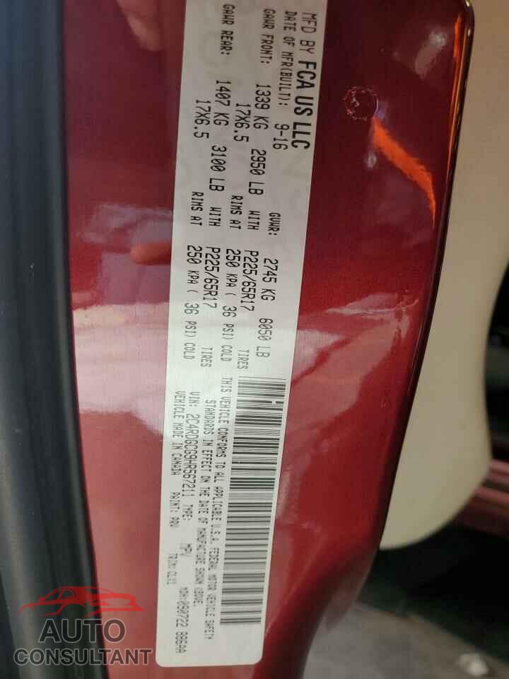 DODGE CARAVAN 2017 - 2C4RDGCG9HR567211
