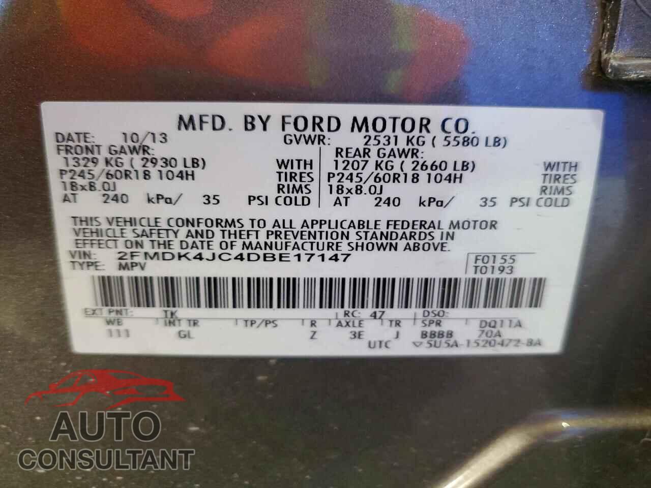 FORD EDGE 2017 - 2FMDK4JC4DBE17147