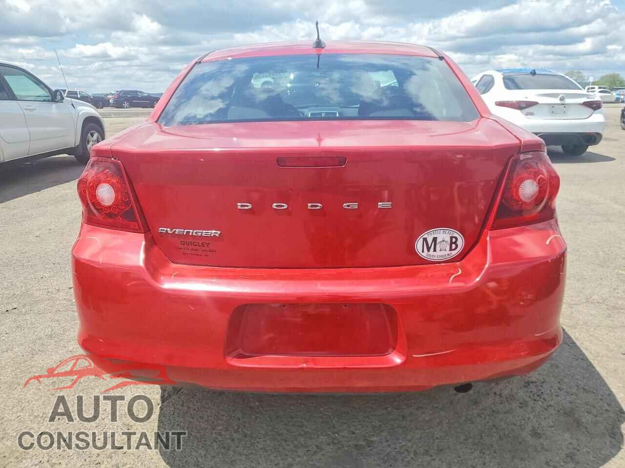 DODGE AVENGER 2012 - 1C3CDZCB6CN173567