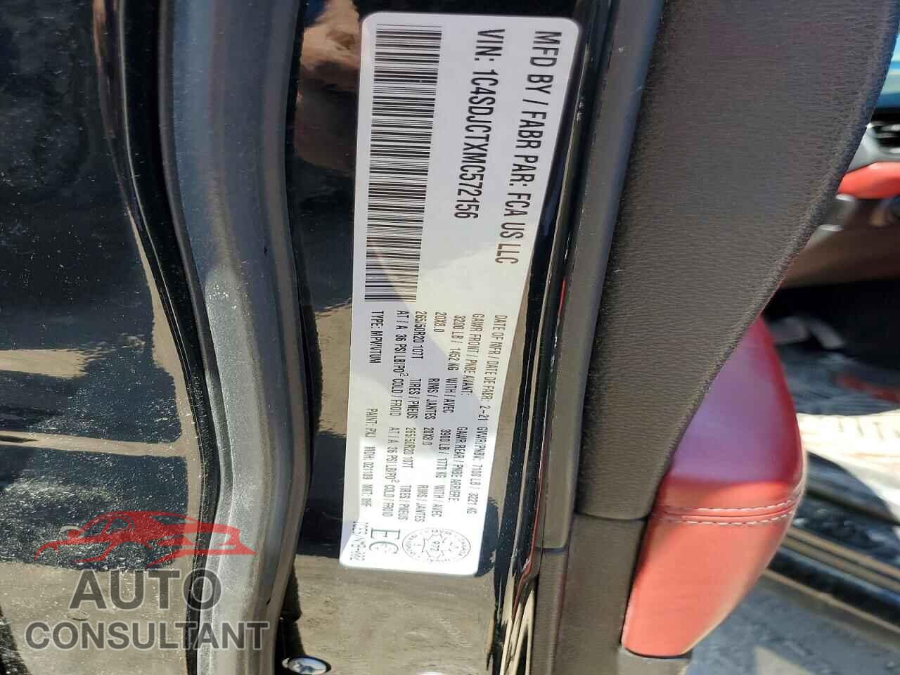 DODGE DURANGO 2021 - 1C4SDJCTXMC572156