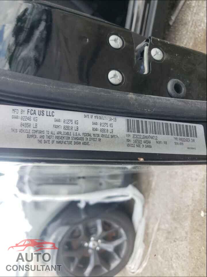 DODGE CHALLENGER 2019 - 2C3CDZJGXKH744712