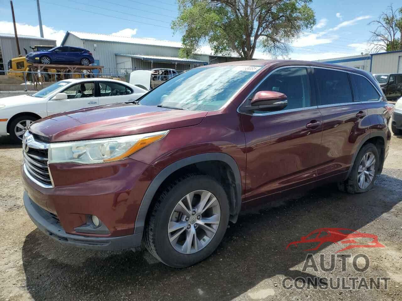 TOYOTA HIGHLANDER 2015 - 5TDBKRFH1FS086557