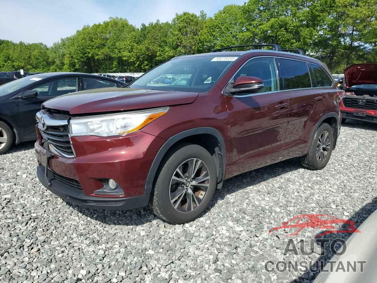 TOYOTA HIGHLANDER 2016 - 5TDJKRFH9GS343073