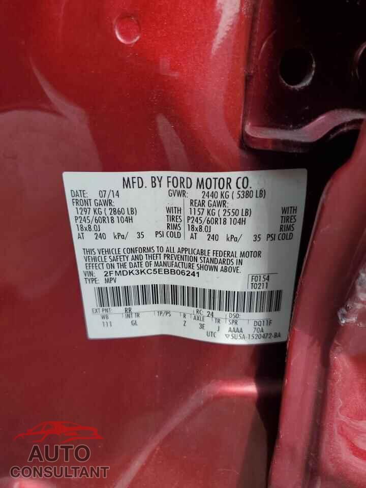 FORD EDGE 2014 - 2FMDK3KC5EBB06241
