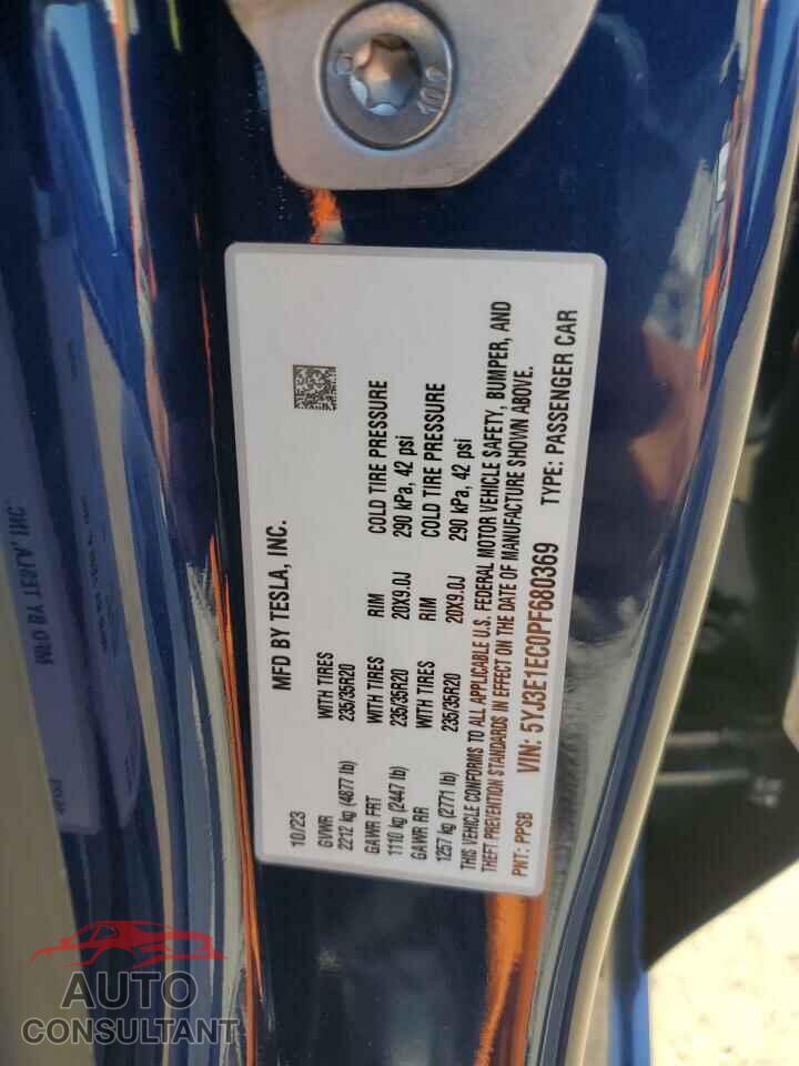 TESLA MODEL 3 2023 - 5YJ3E1EC0PF680369