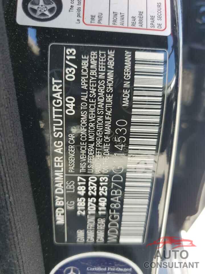 MERCEDES-BENZ C-CLASS 2013 - WDDGF8AB7DG114530