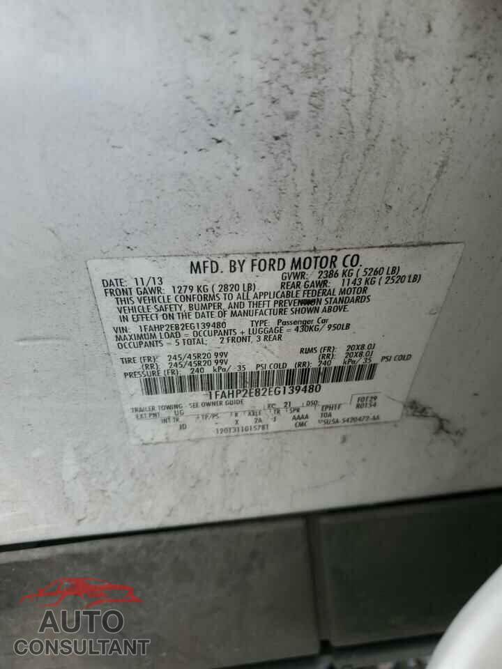FORD TAURUS 2014 - 1FAHP2E82EG139480