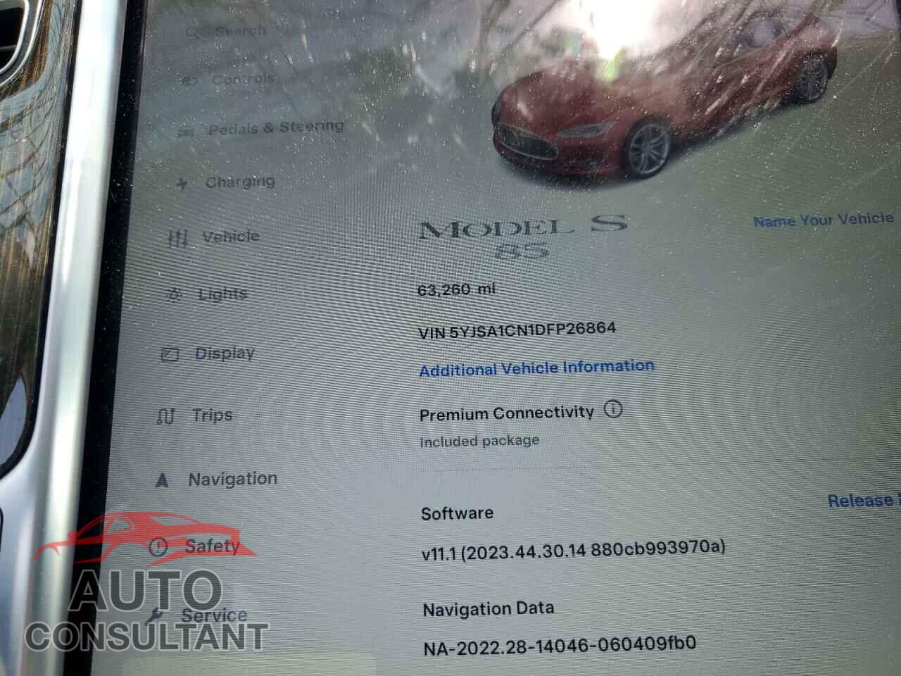TESLA MODEL S 2013 - 5YJSA1CN1DFP26864
