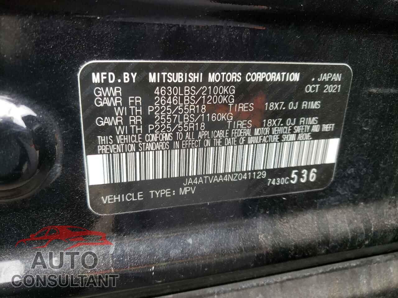 MITSUBISHI ECLIPSE 2022 - JA4ATVAA4NZ041129