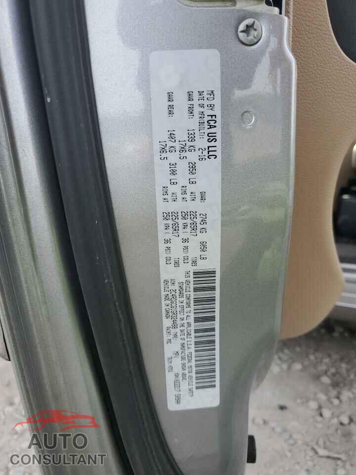 DODGE CARAVAN 2016 - 2C4RDGCG1GR324488