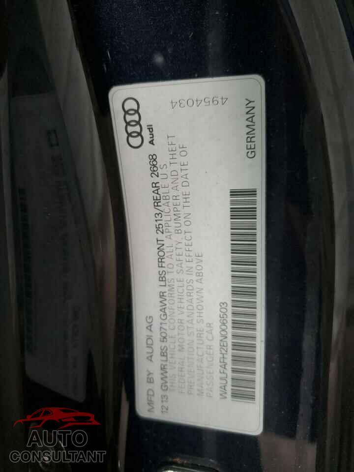 AUDI A5 2014 - WAULFAFH2EN006503