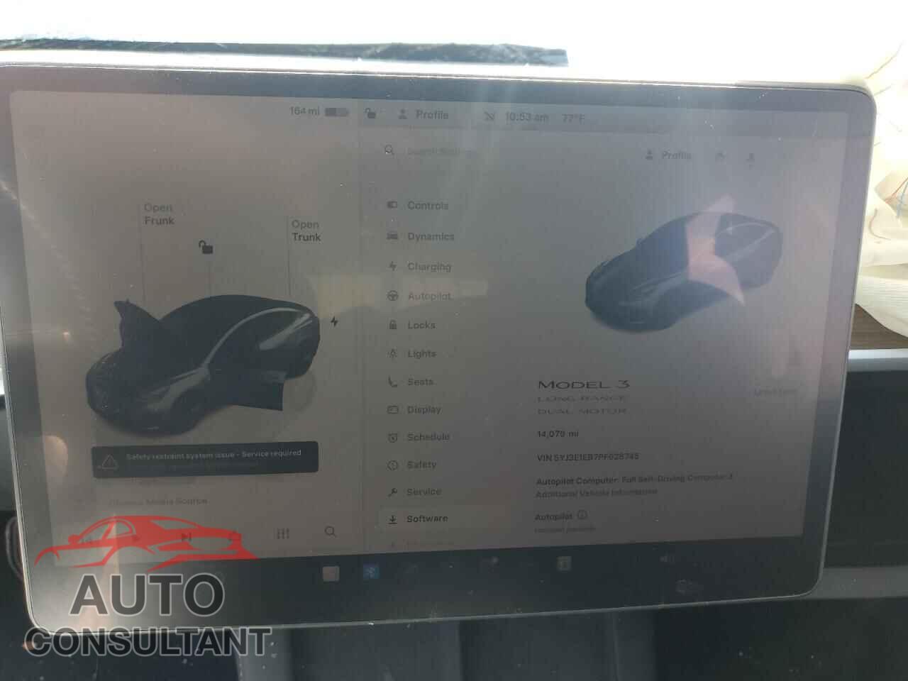 TESLA MODEL 3 2023 - 5YJ3E1EB7PF628745
