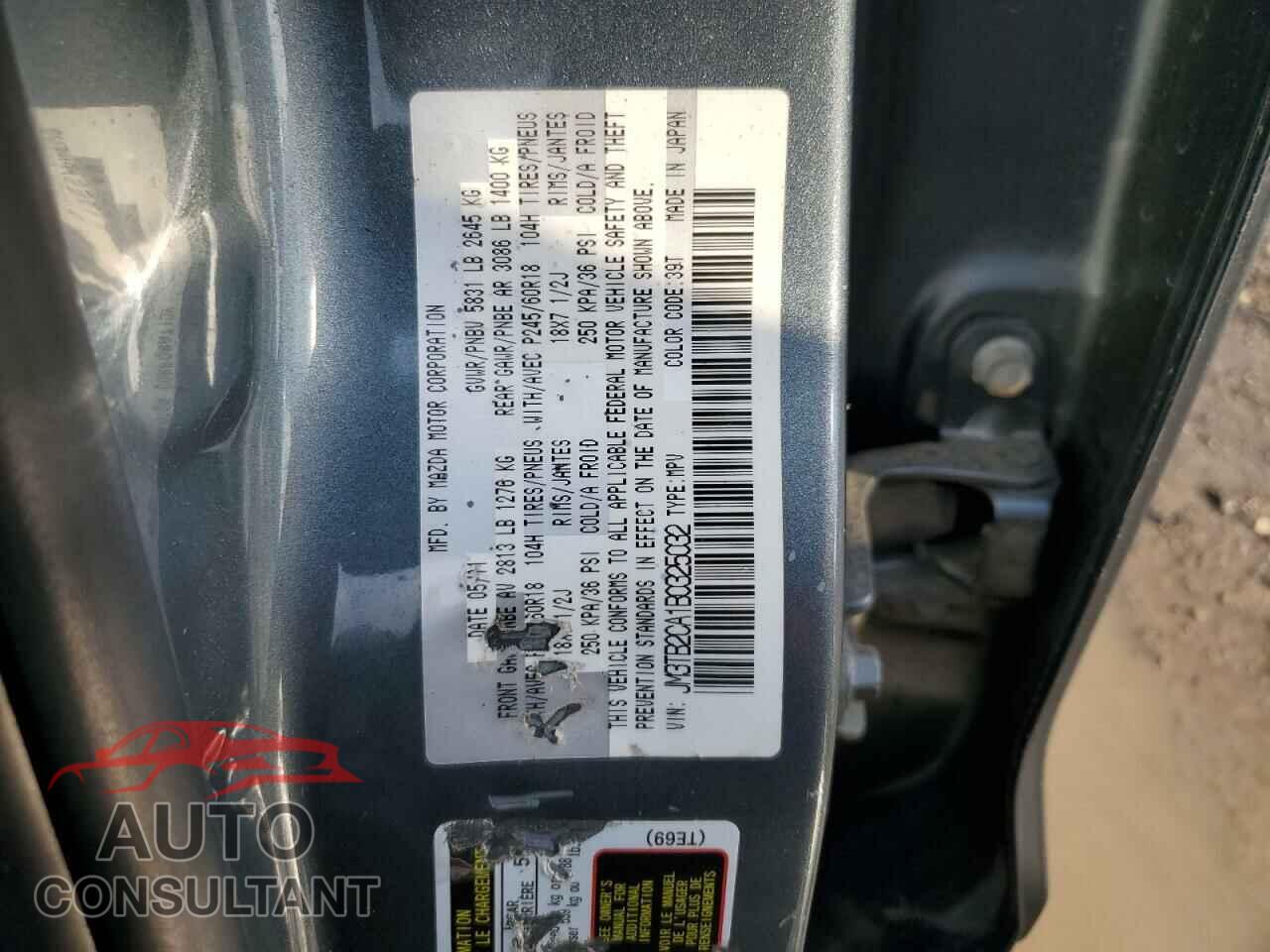 MAZDA CX-9 2011 - JM3TB2CA1B0325032