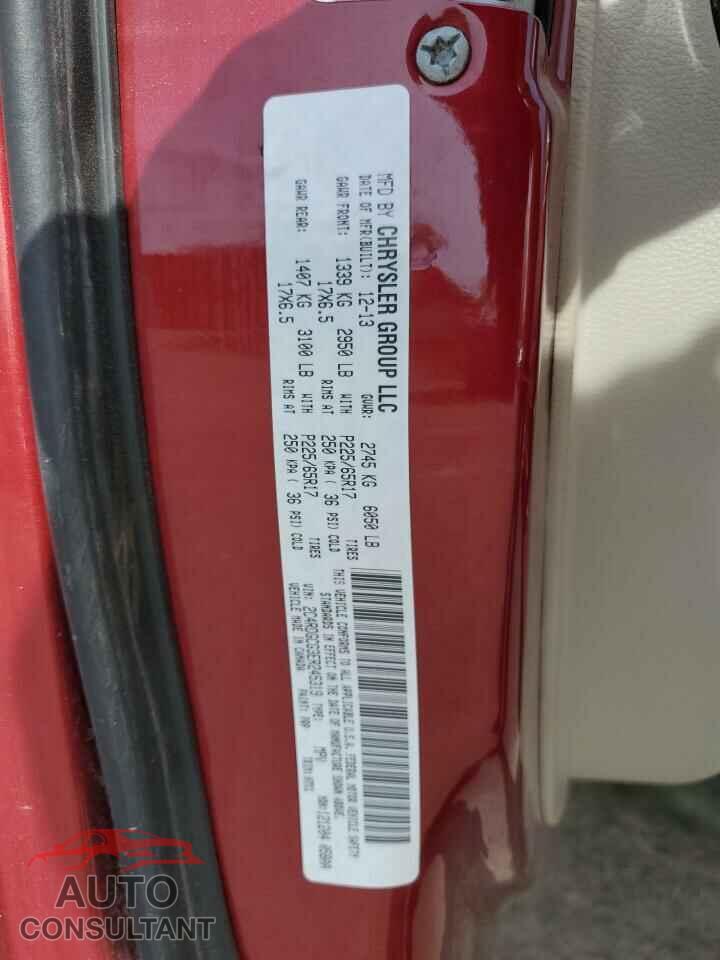 DODGE CARAVAN 2014 - 2C4RDGCG3ER245319
