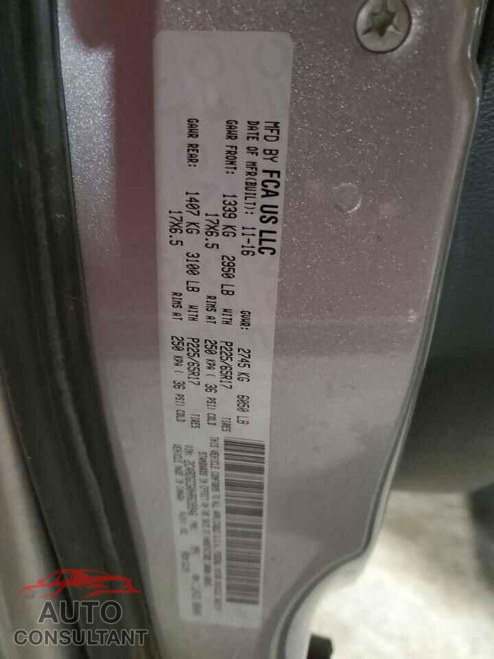 DODGE CARAVAN 2017 - 2C4RDGCG0HR639946