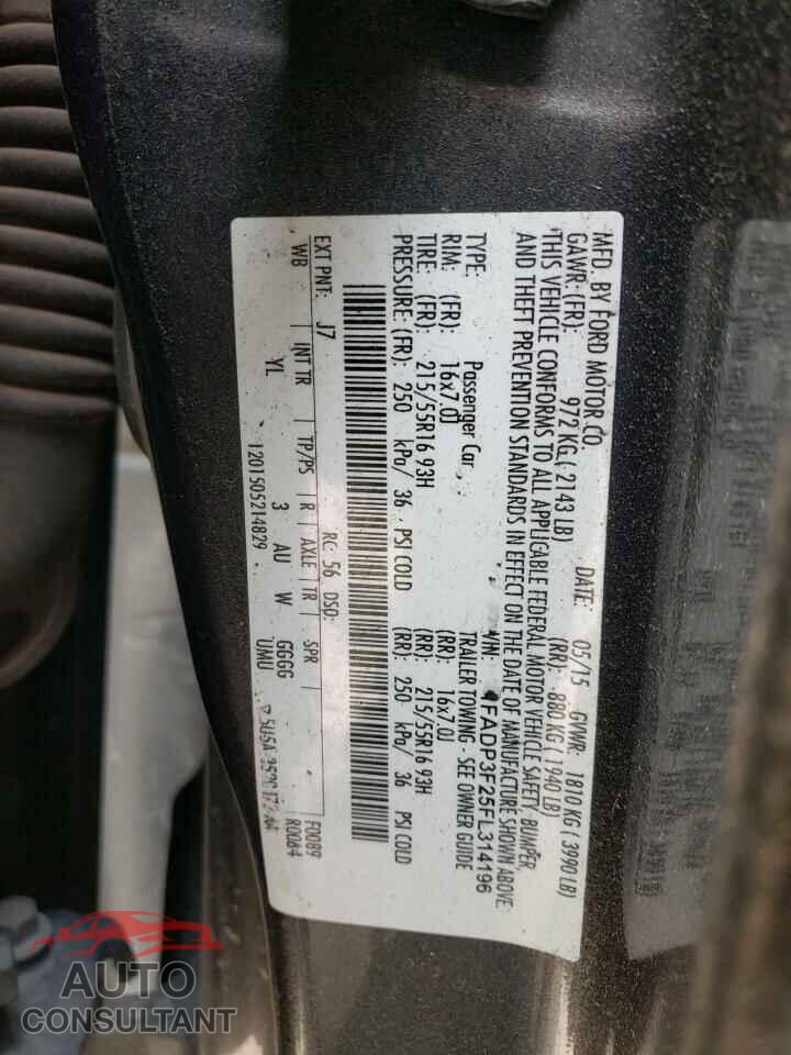 FORD FOCUS 2015 - 1FADP3F25FL314196