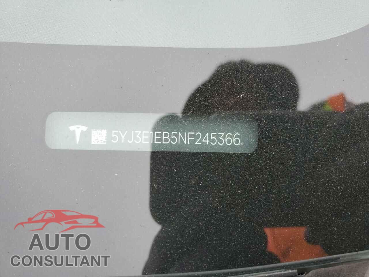 TESLA MODEL 3 2022 - 5YJ3E1EB5NF245366