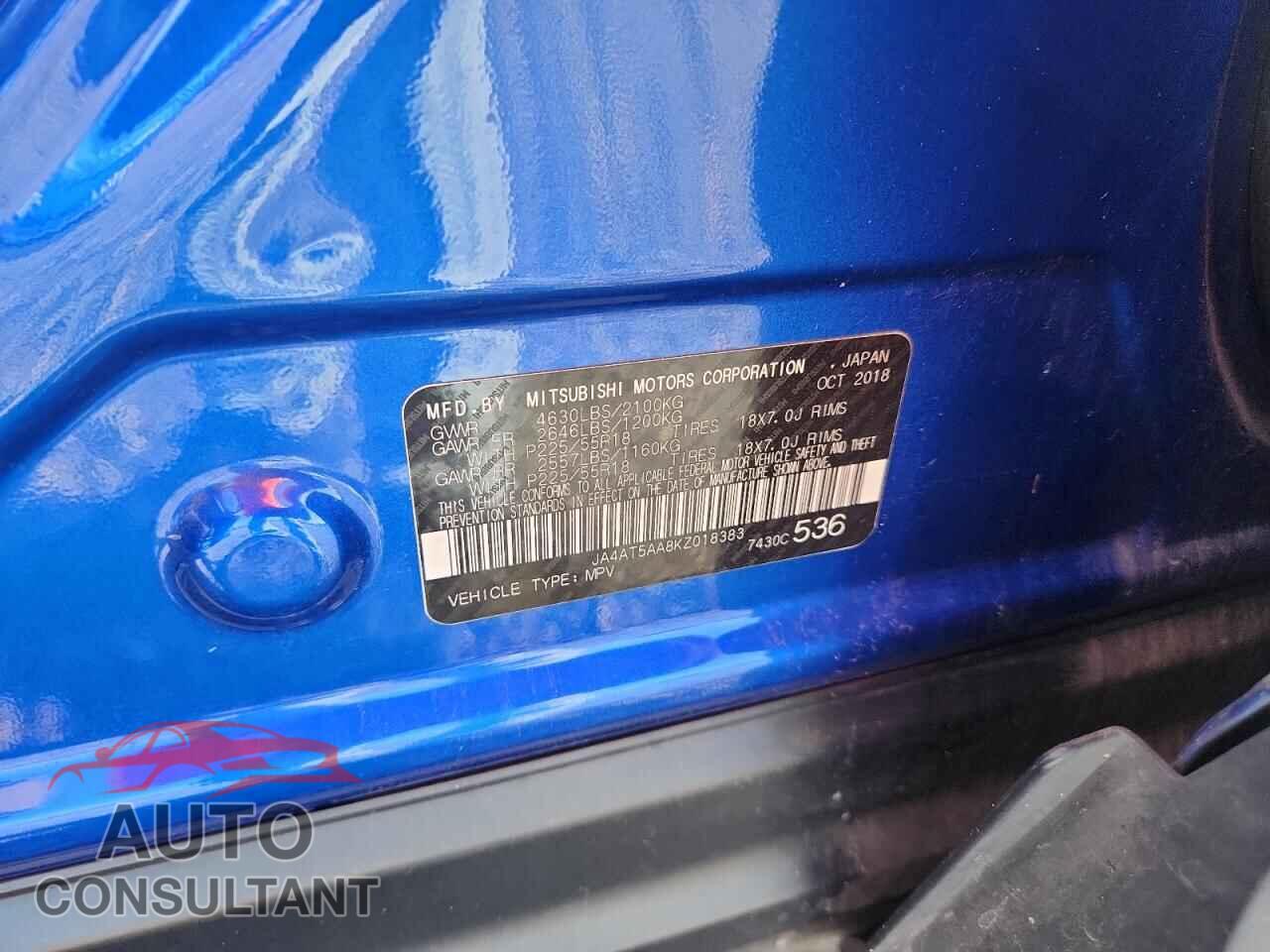 MITSUBISHI ECLIPSE 2019 - JA4AT5AA8KZ018383
