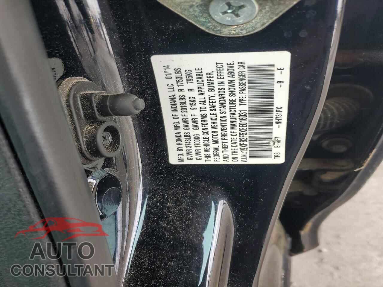 HONDA CIVIC 2014 - 19XFB2F5XEE016031