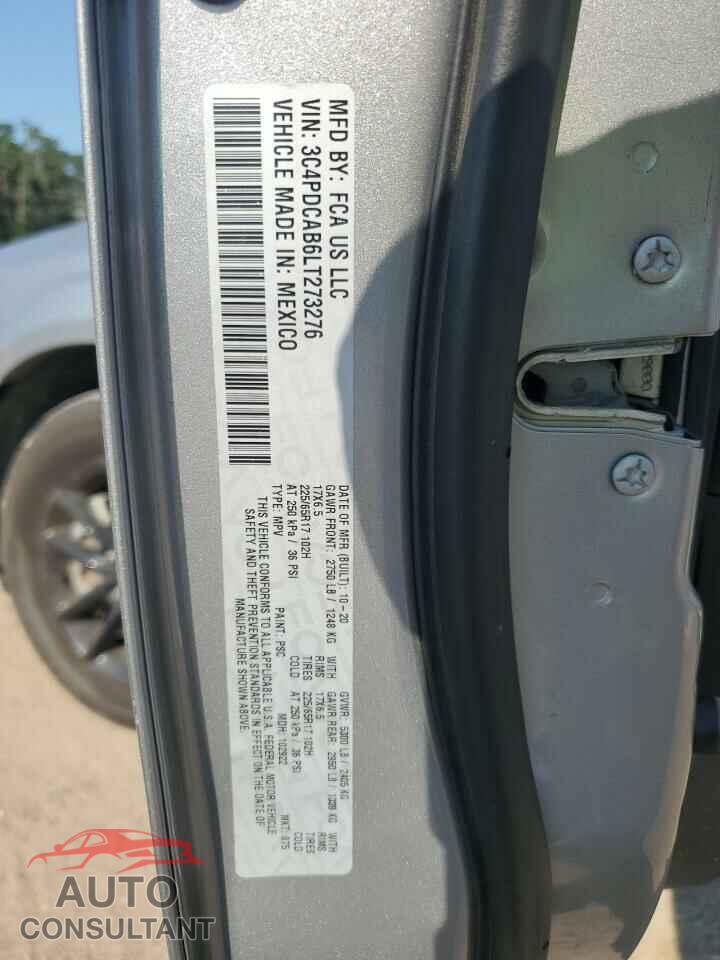 DODGE JOURNEY 2020 - 3C4PDCAB6LT273276