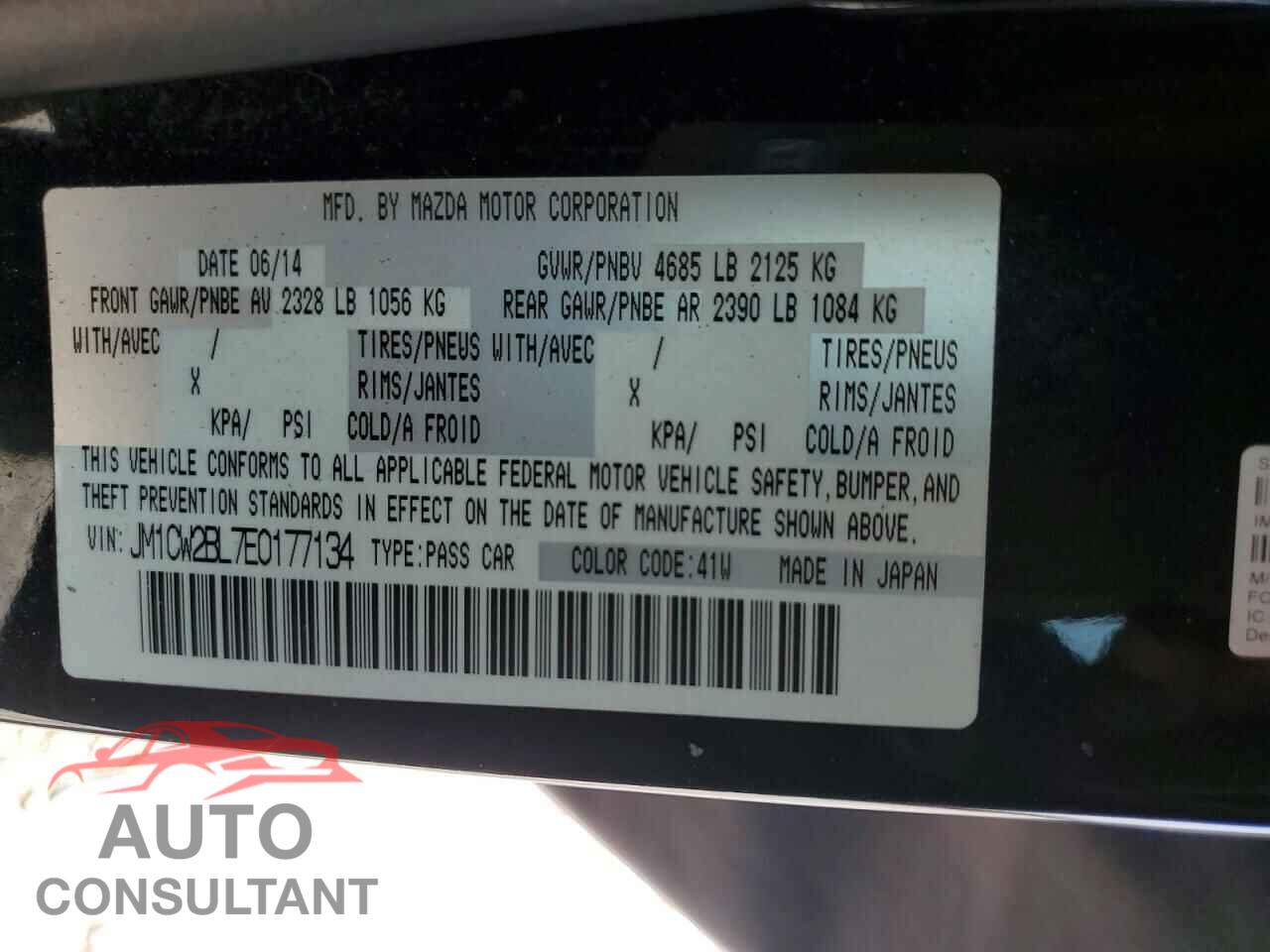 MAZDA 5 2014 - JM1CW2BL7E0177134