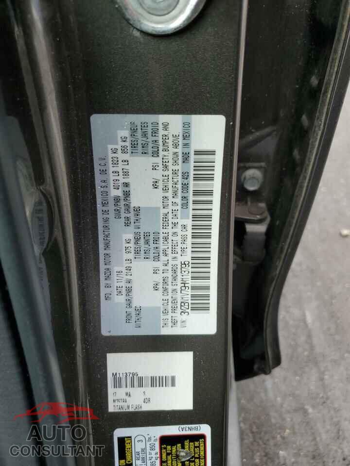 MAZDA 3 2017 - 3MZBN1V79HM113795