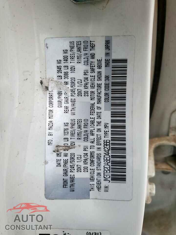 MAZDA CX-9 2014 - JM3TB2DA8E0442366