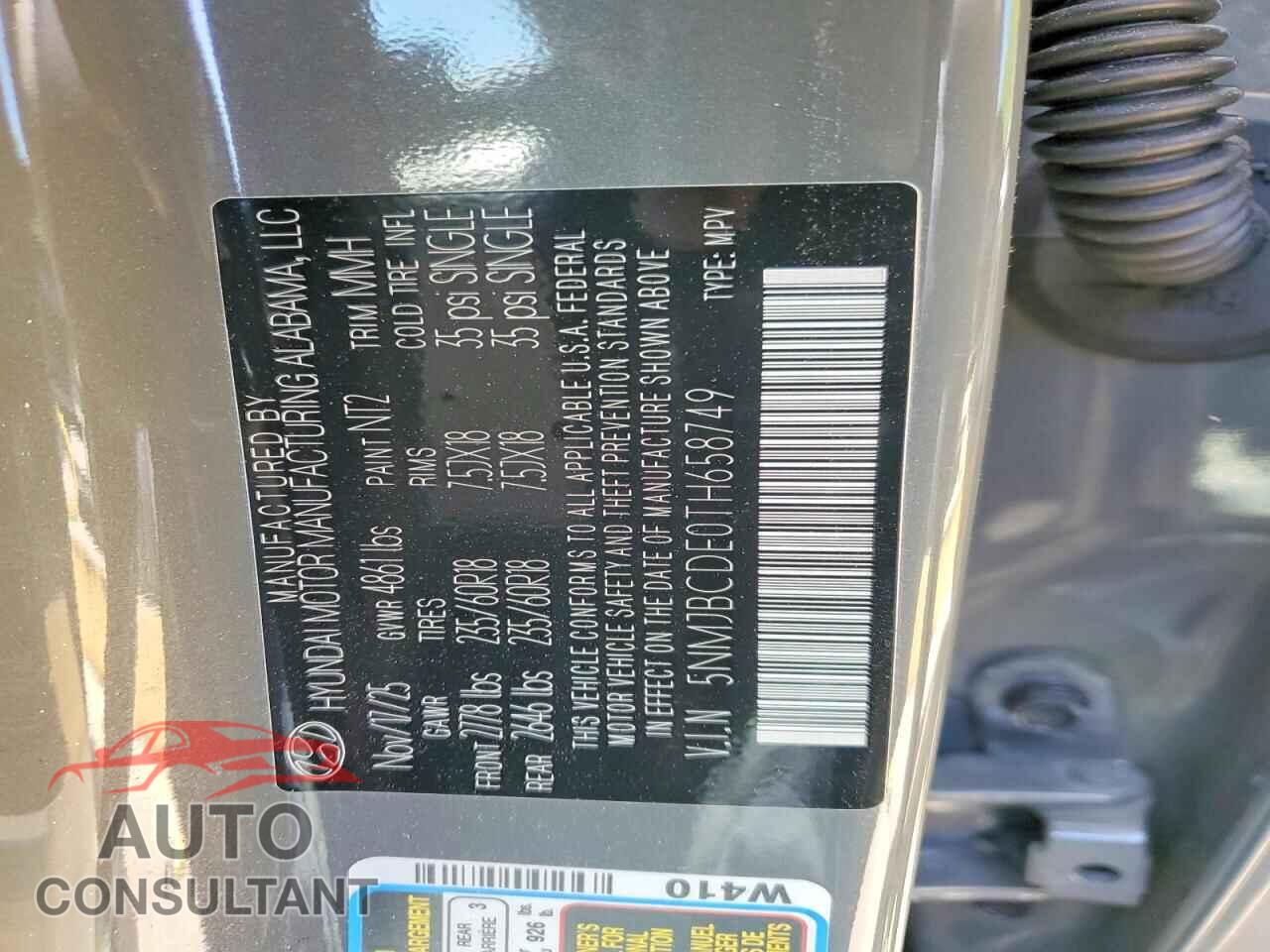 HYUNDAI TUCSON 2026 - 5NMJBCDE0TH658749