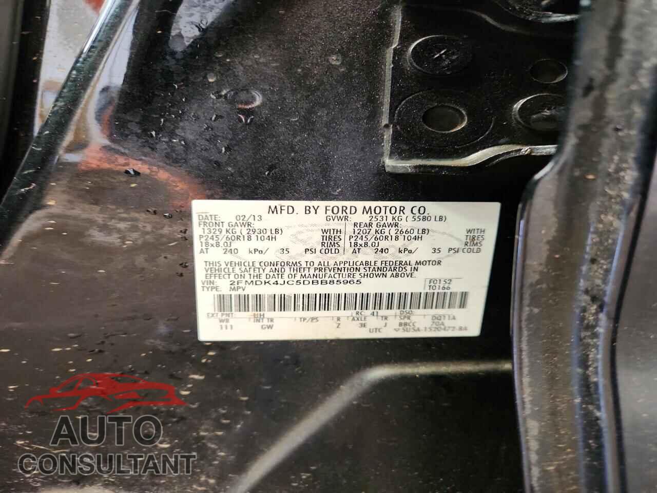 FORD EDGE 2013 - 2FMDK4JC5DBB85965