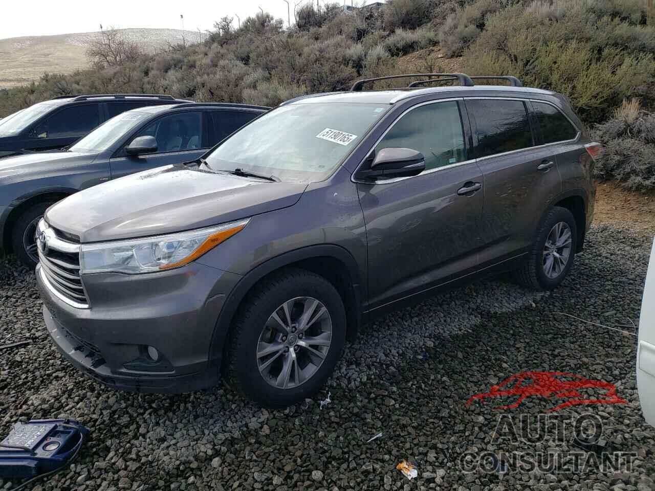 TOYOTA HIGHLANDER 2015 - 5TDJKRFH3FS103323
