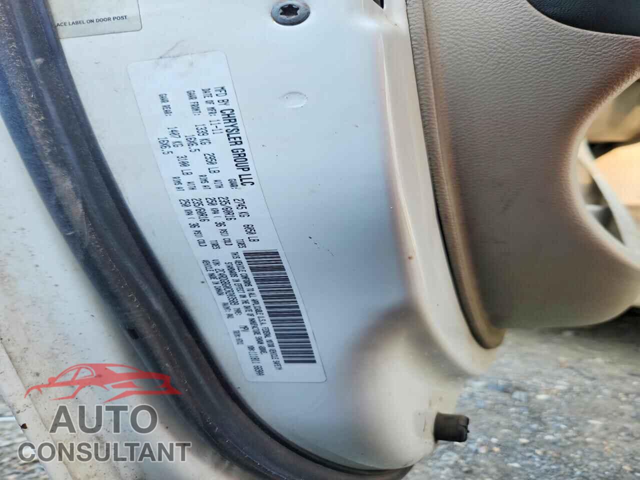 DODGE CARAVAN 2012 - 2C4RDGBG0CR203589