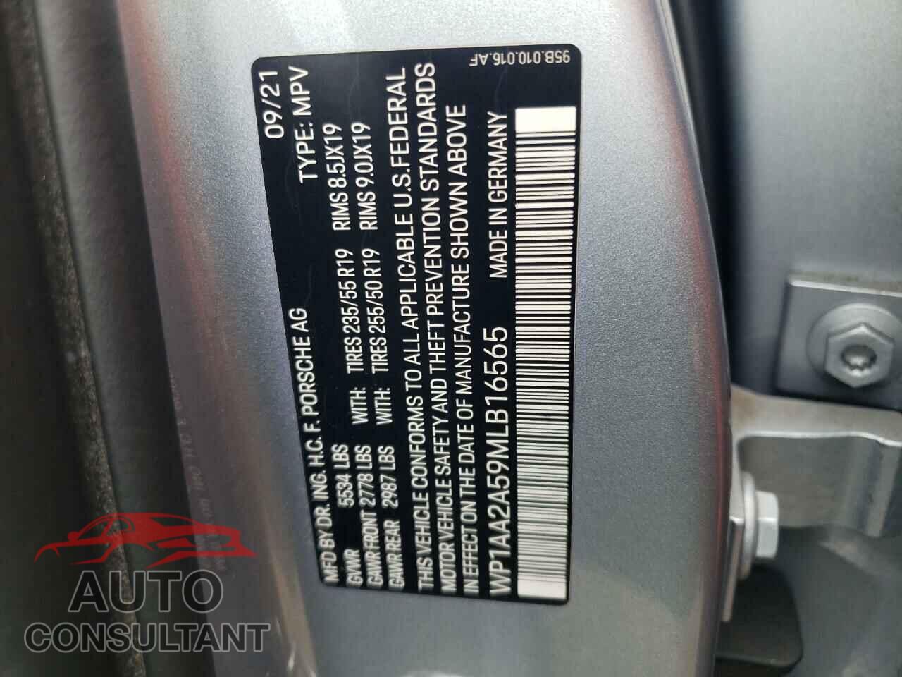 PORSCHE MACAN 2021 - WP1AA2A59MLB16565