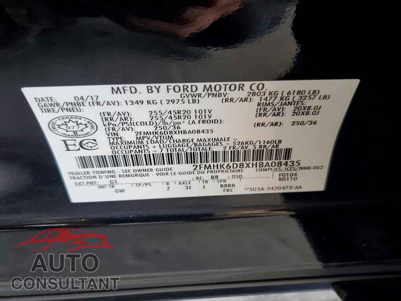 FORD FLEX 2017 - 2FMHK6D8XHBA08435