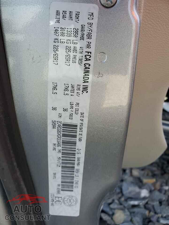DODGE CARAVAN 2016 - 2C4RDGBGXGR316486